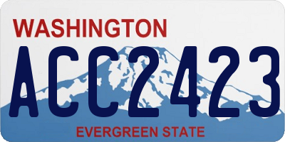 WA license plate ACC2423