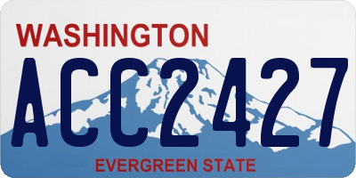 WA license plate ACC2427