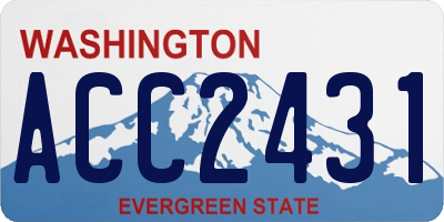 WA license plate ACC2431