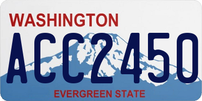 WA license plate ACC2450