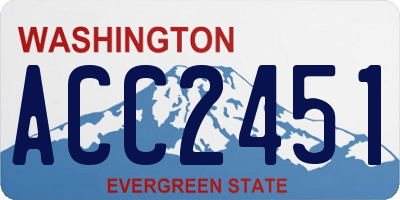 WA license plate ACC2451