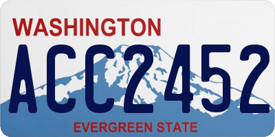 WA license plate ACC2452