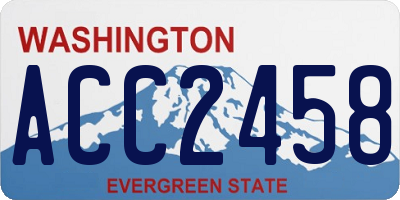 WA license plate ACC2458