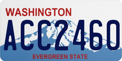 WA license plate ACC2460