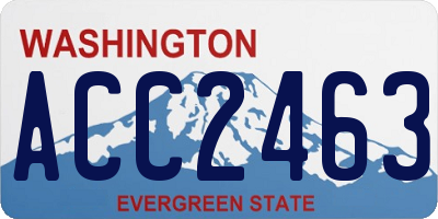 WA license plate ACC2463