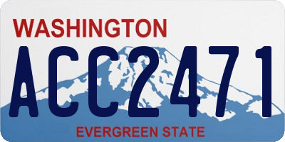 WA license plate ACC2471