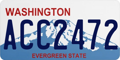 WA license plate ACC2472