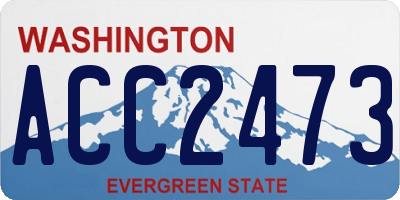 WA license plate ACC2473