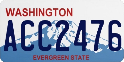 WA license plate ACC2476