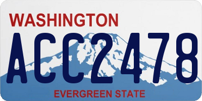 WA license plate ACC2478