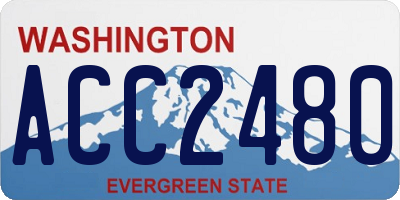 WA license plate ACC2480