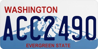 WA license plate ACC2490