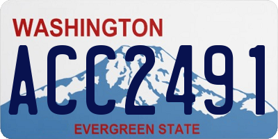 WA license plate ACC2491