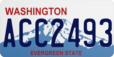 WA license plate ACC2493