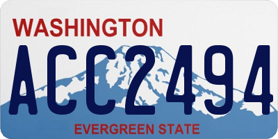 WA license plate ACC2494