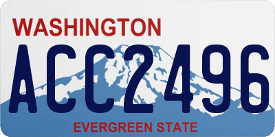 WA license plate ACC2496