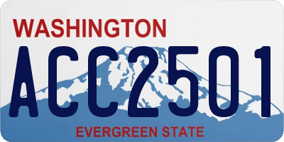 WA license plate ACC2501