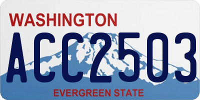 WA license plate ACC2503