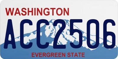 WA license plate ACC2506