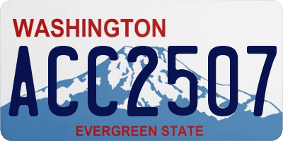 WA license plate ACC2507