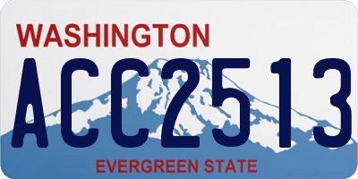 WA license plate ACC2513