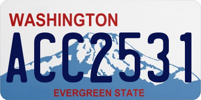 WA license plate ACC2531