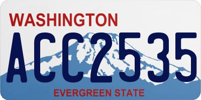 WA license plate ACC2535
