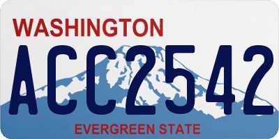 WA license plate ACC2542