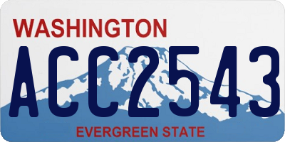 WA license plate ACC2543
