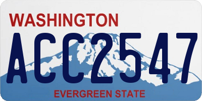 WA license plate ACC2547