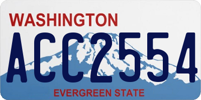 WA license plate ACC2554