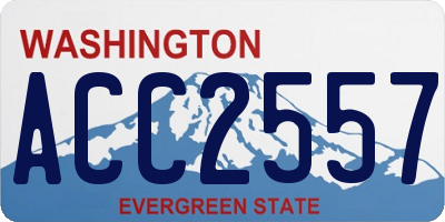 WA license plate ACC2557