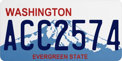 WA license plate ACC2574