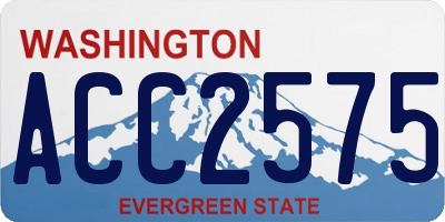 WA license plate ACC2575