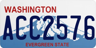 WA license plate ACC2576