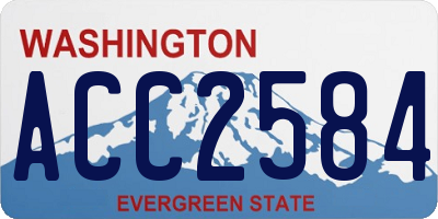 WA license plate ACC2584