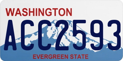 WA license plate ACC2593