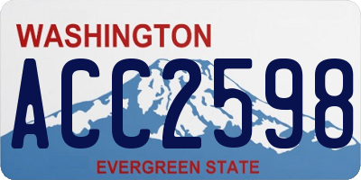 WA license plate ACC2598