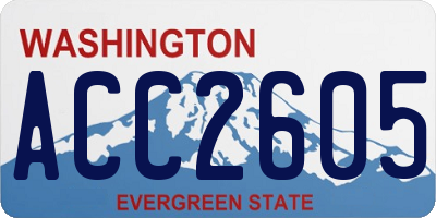 WA license plate ACC2605