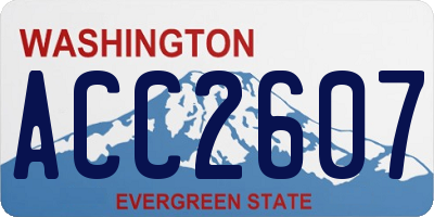 WA license plate ACC2607