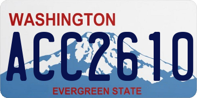 WA license plate ACC2610