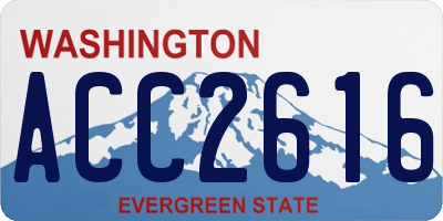 WA license plate ACC2616