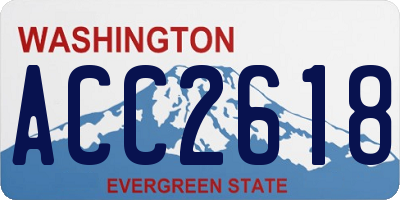 WA license plate ACC2618