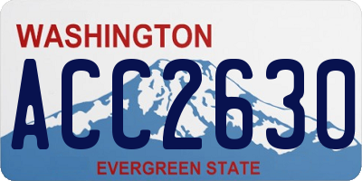 WA license plate ACC2630
