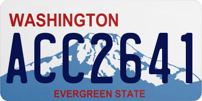 WA license plate ACC2641