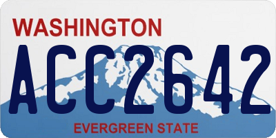 WA license plate ACC2642