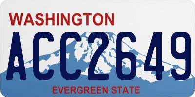 WA license plate ACC2649
