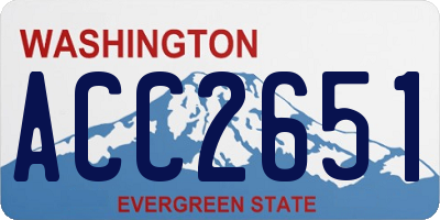 WA license plate ACC2651