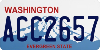 WA license plate ACC2657