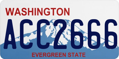 WA license plate ACC2666